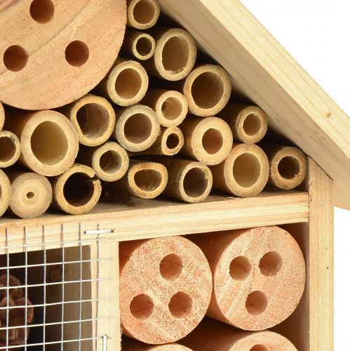 Prodotto Casetta per insetti naturale Hotel per insetti in legno di abete naturale H21cm