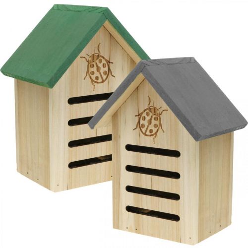 Floristik24 Legno dell&#39;hotel degli insetti, coccinella del giardino della casa degli insetti H21.5cm