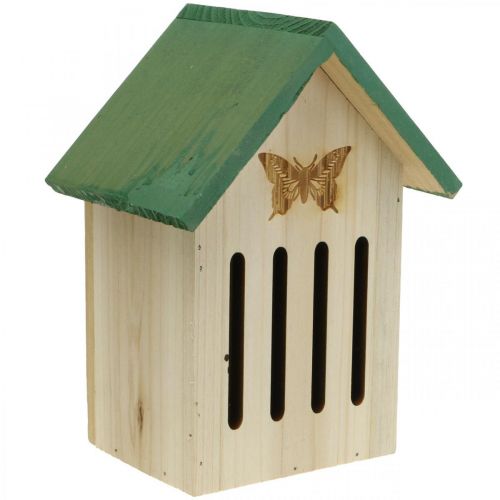 Floristik24 Legno dell'hotel degli insetti, casa degli insetti, farfalla aiutante per la nidificazione H21,5 cm