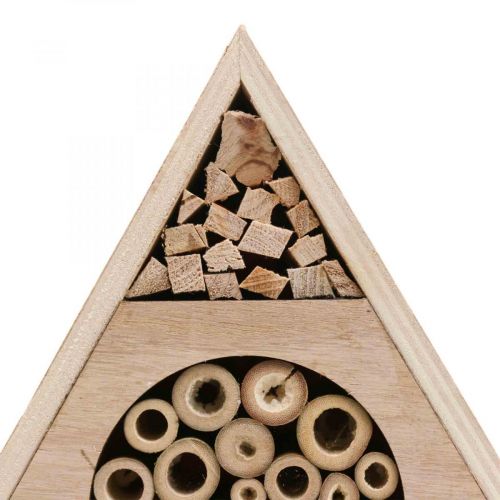 Prodotto Hotel per insetti Nido d&#39;ape Hotel per api Legno Bianco Naturale H18,5 cm 2 pezzi