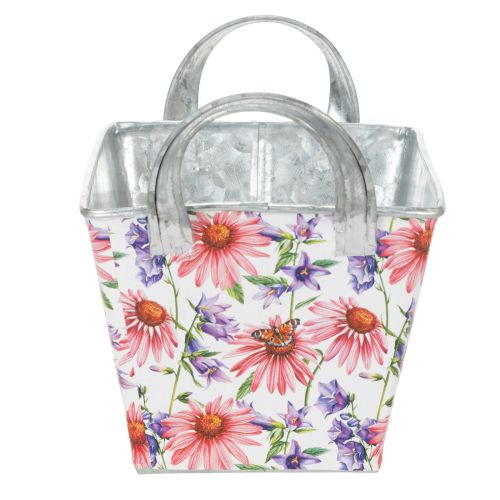 Prodotto Fioriera primaverile in metallo, decorazione 20×12,5×10 cm