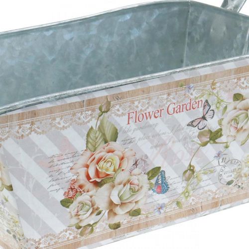 Floristik24 Fioriera Jardiniere in metallo decoro estivo 20 × 12 × 10cm