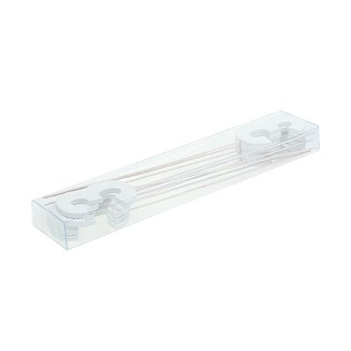 Prodotto Numero anniversario "3" sul bastone bianco L27cm 10 pezzi