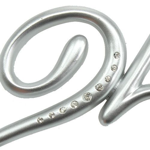 Floristik24 Numero "25" per collegare argento 15,5 cm