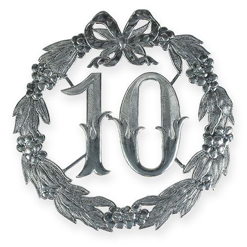 Anniversario numero 10 in argento