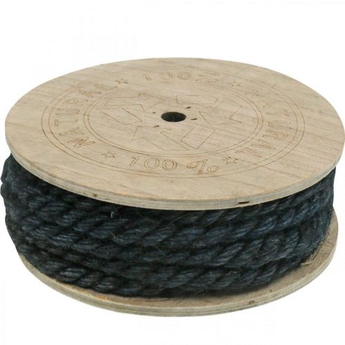 Prodotto Corda di iuta nera, corda decorativa, fibra di iuta naturale, corda decorativa Ø8mm 7m