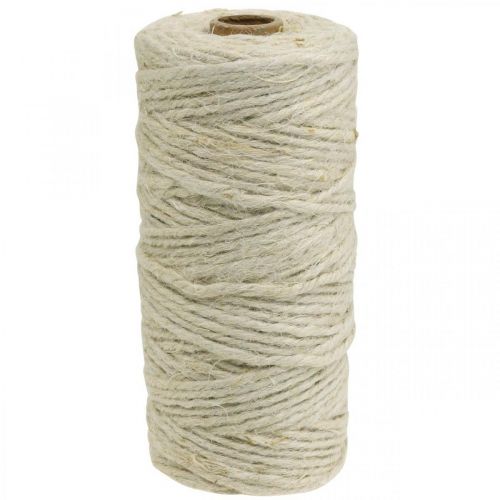 Prodotto Corda di iuta, corda decorativa, nastro artigianale colore naturale, sbiancato Ø4mm L100m