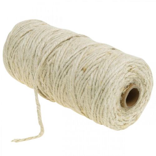 Prodotto Corda di iuta, corda decorativa, nastro artigianale colore naturale, sbiancato Ø4mm L100m