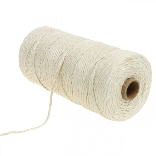 Prodotto Cordone di iuta, cordone di iuta naturale colori naturali, sbiancato Ø3mm L200m