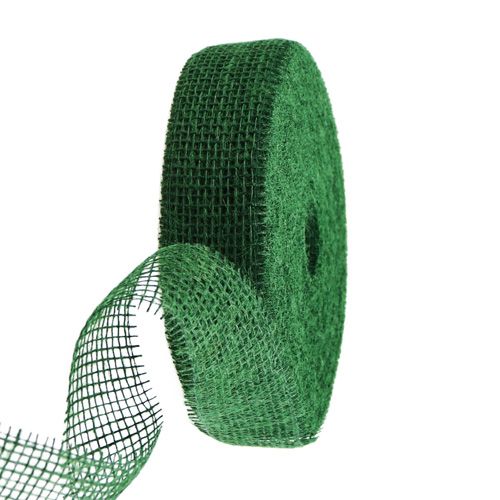 Prodotto Nastro di iuta verde scuro 5cm 40m