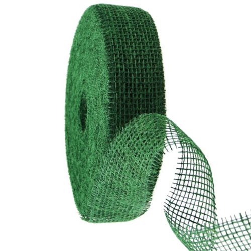 Nastro di iuta verde scuro, largo 5 cm e lungo 40 m. acquistare | Floristik24.it