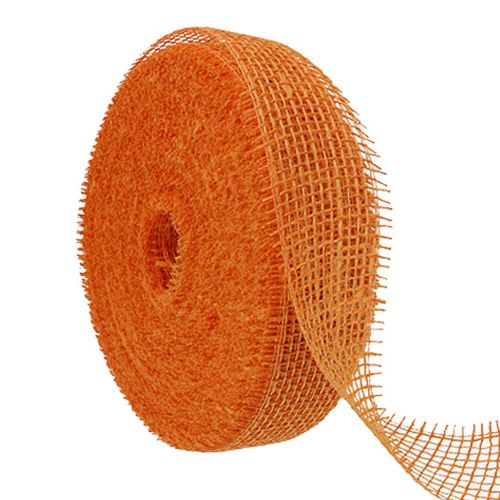 Nastro di iuta, arancione chiaro, largo 5 cm, lungo 40 m. acquistare | Floristik24.it