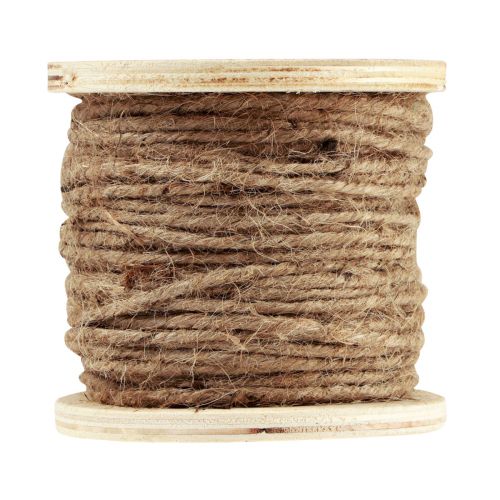 Cordoncino di iuta nastro di iuta su bobina di legno decorazione di iuta naturale 130g