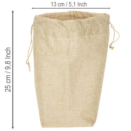 Borsa di juta 13,5×11 cm H25 cm | Floristik24.it