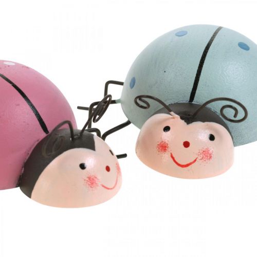 Prodotto Decorazione a forma di scarabeo, decorazione primaverile pastello, metallo 8,5×10,5 cm, 3 pezzi