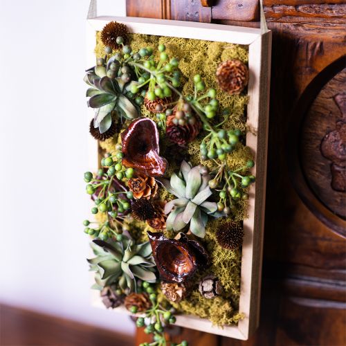Prodotto Fungo Kalix Decorazione Funghi Secchi Laccati Naturali Grandi 50 pz