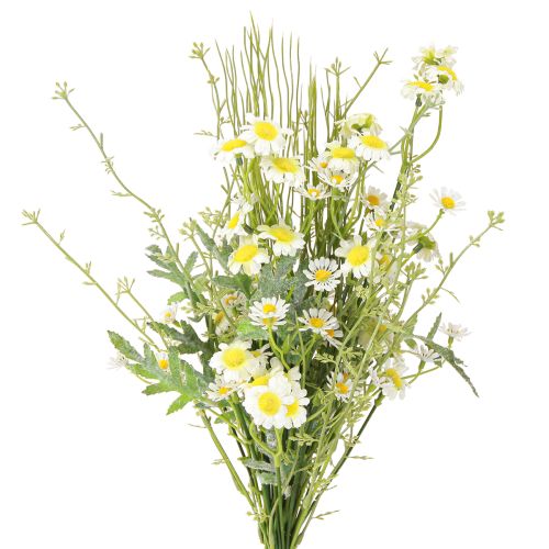 Prodotto Bouquet di camomilla artificiale in verde bianco giallo L45cm