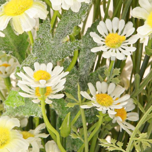 Prodotto Bouquet di camomilla artificiale in verde bianco giallo L45cm