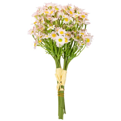 Prodotto Bouquet di camomilla artificiale per una decorazione domestica luminosa e facile da curare, 28 cm, 3 pezzi