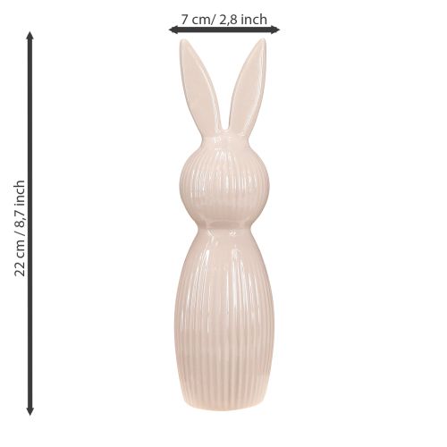 Prodotto Statuina decorativa in ceramica a forma di coniglio per un design d'interni moderno, 22 cm
