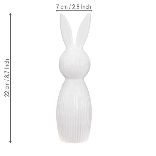Prodotto Semplice statuetta di coniglio come oggetto decorativo per moderne composizioni primaverili, 22 cm, 2 pezzi