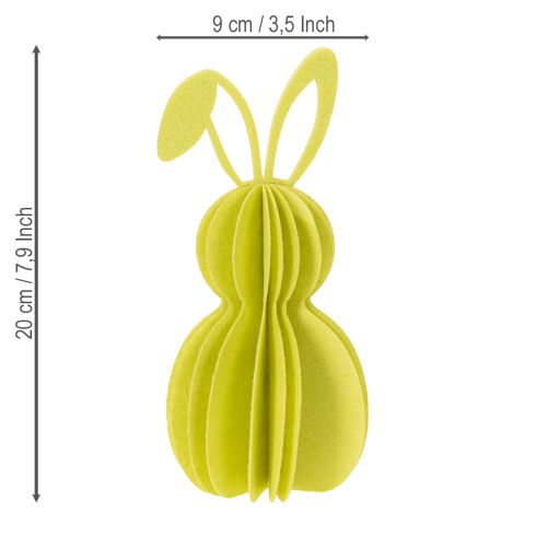 Prodotto Figura decorativa di coniglio in carta da appendere, perfetta per decorazioni primaverili, 20 cm, 4 pezzi
