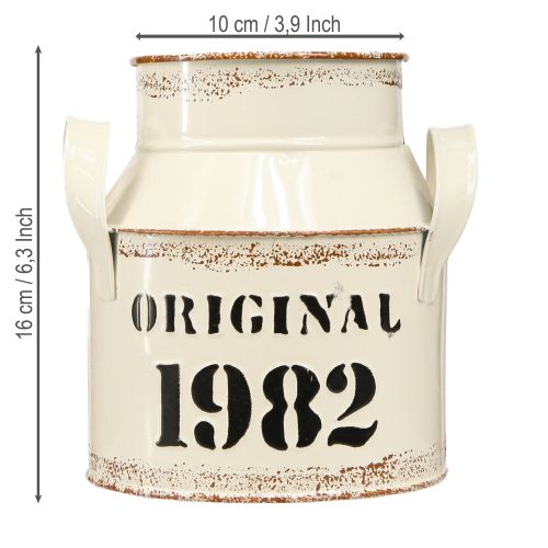 Prodotto Decorazione in metallo per brocca &quot;Originale 1982&quot; Crema Ruggine H16cm 2pz