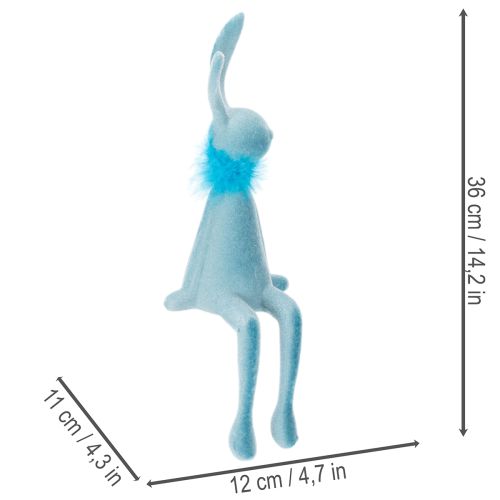 Prodotto Decorazione pasquale a forma di coniglietto decorativo, da appendere al davanzale della finestra, 36 cm, 2 pezzi