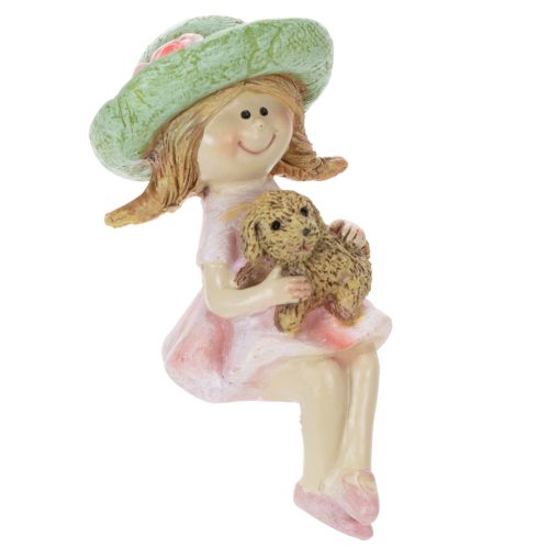 Statuetta da scaffale raffigurante una ragazza sorridente con un cane, Ø4,5 cm, H9,5 cm. acquistare | Floristik24.it