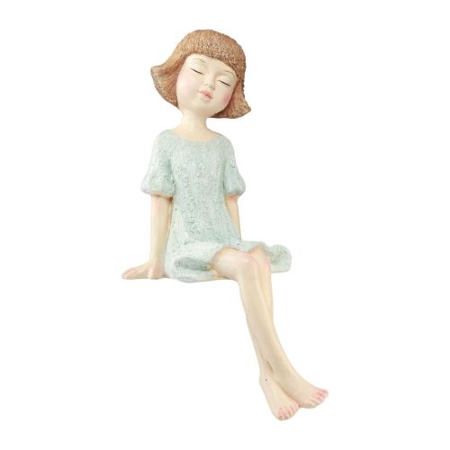 Floristik24 Edge Seater Figura da giardino Ragazza seduta colorata 52 cm