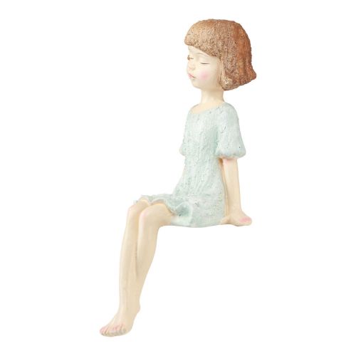 Floristik24 Edge Seater Figura da giardino Ragazza seduta colorata 52 cm