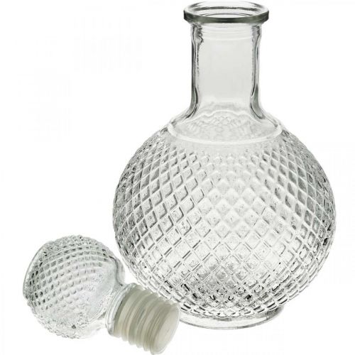 Floristik24 Caraffa whisky con coperchio caraffa in vetro H24cm