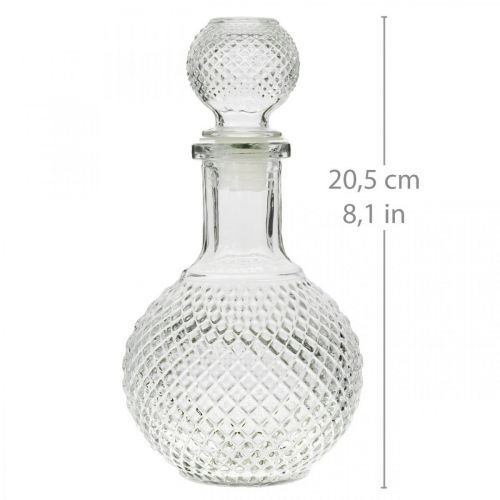 Floristik24 Caraffa per whisky con coperchio Caraffa in vetro H20.5cm