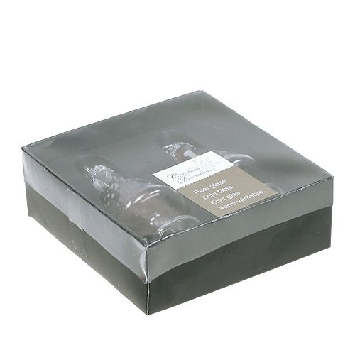 Floristik24 Porta carte di vetro con molla 4 cm x 8 cm trasparente 2 pezzi