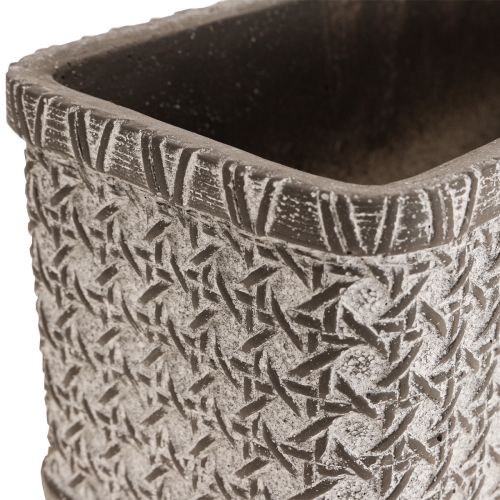 Fioriera Fioriera Ciotola in ceramica Marrone, Bianco 23×11×11cm