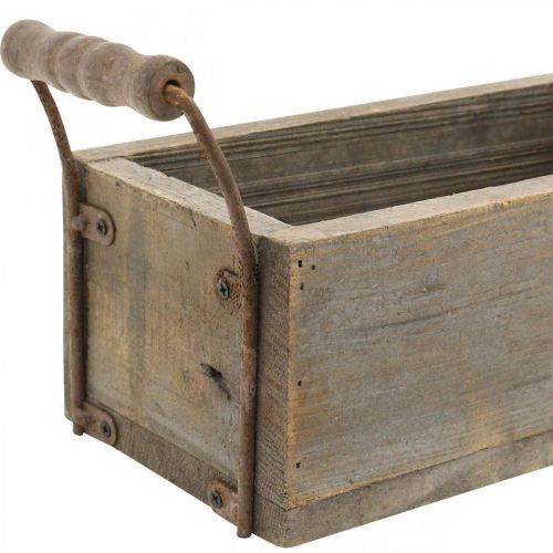 Floristik24 Fioriera, scatola decorativa, scatola in legno con manici, scatola artigianale Shabby Chic L25cm H10cm