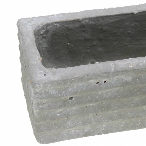 Prodotto Scatola per piante in cemento grigio chiaro 30x7cm H6,5cm 2 pezzi