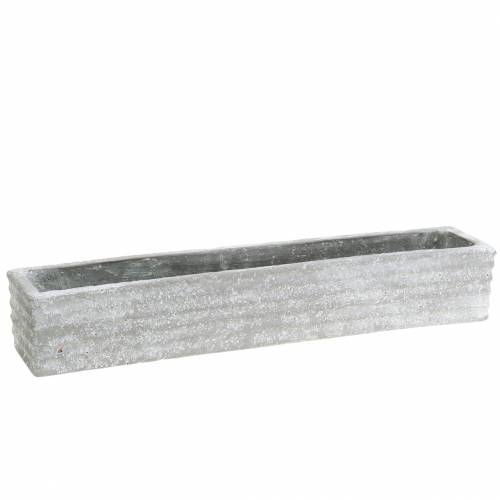 Scatola per piante in cemento grigio chiaro 40x8cm H6,7cm