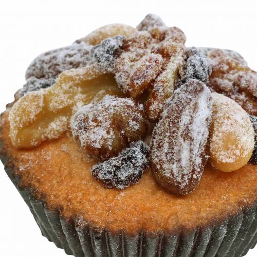 Floristik24 Muffin con noci artificiali 7cm 3pz