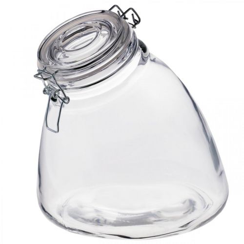Floristik24 Biscottiera grande trasparente 22cm