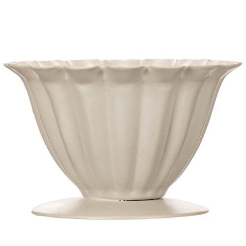Ciotola, calice, calice di fiore, decorazione color crema, 9 cm | Floristik24.it
