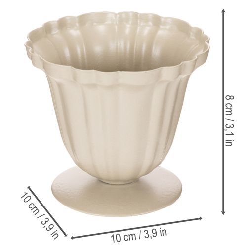 Ciotola decorativa, trofeo color crema, piccola, 10 cm | Floristik24.it