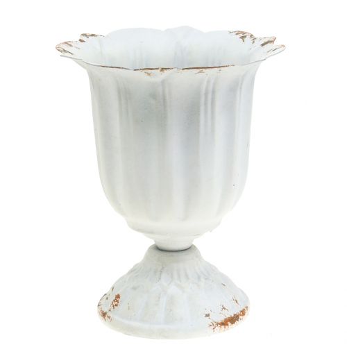 Calice Antico Rustico Bianco Ø12cm H14cm