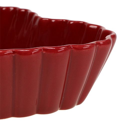 Floristik24 Ciotola cuore in ceramica 18 cm rosso 2 pezzi