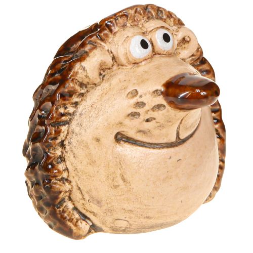 Decorazione a forma di riccio in ceramica, decorazione autunnale dipinta a mano H7cm 3 pezzi