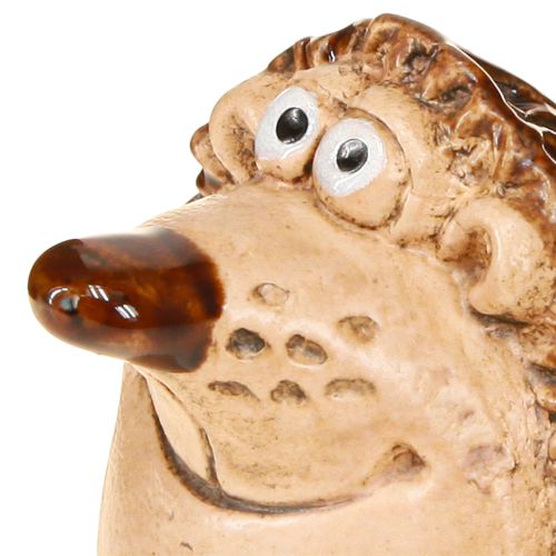 Prodotto Decorazione a forma di riccio in ceramica, decorazione autunnale dipinta a mano H7cm 3 pezzi