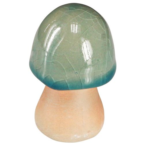 Prodotto Decorazione funghi in ceramica marrone verde blu decorazione autunnale H6-7,5 cm 3 pz