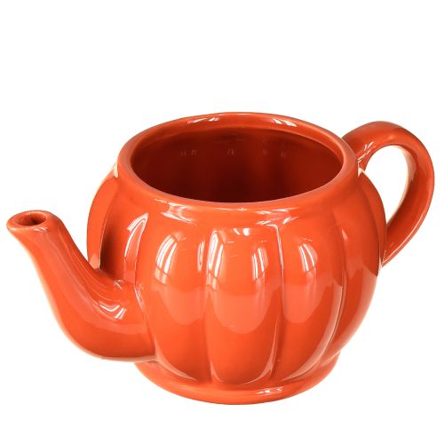 Floristik24 Teiera in ceramica arancione assortita 21,5×13×10cm 2 pezzi