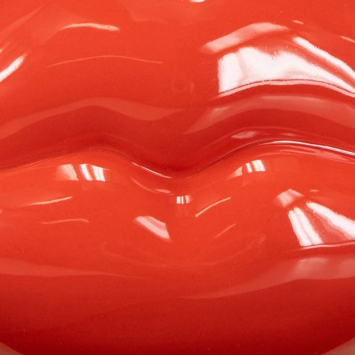 Prodotto Vaso decorativo in ceramica a forma di bocca di bacio rosso 17×8,5×9cm