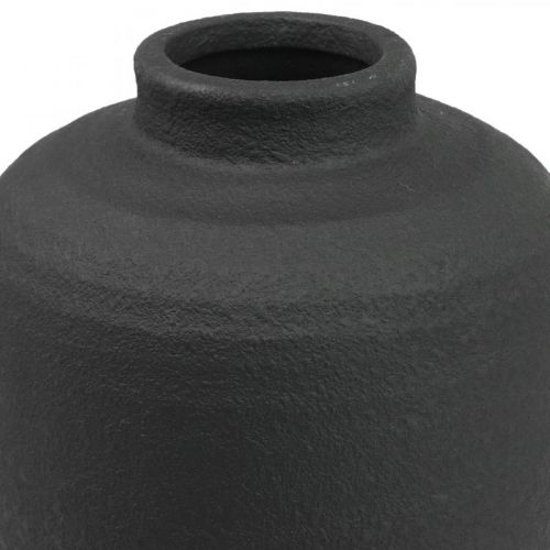 Floristik24 Vaso in ceramica Vasi decorativi neri Rustico Ø15,5cm H34cm